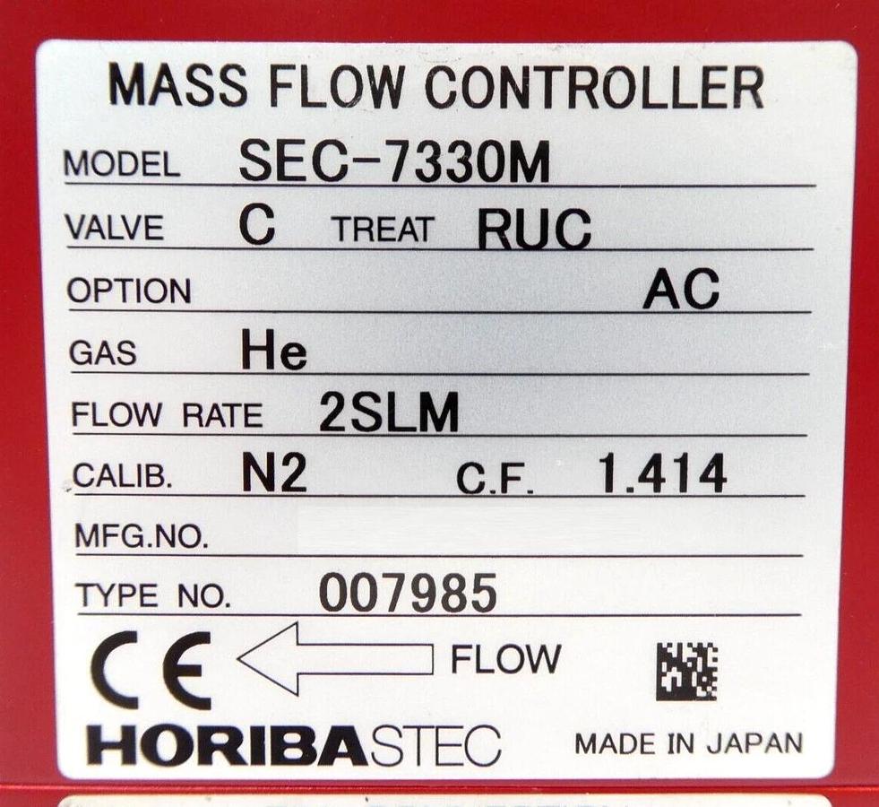Used Horiba STEC SEC-7300 Mass Flow Controller MFC SEC-7340 SEC-7330 Lot of 5 Working