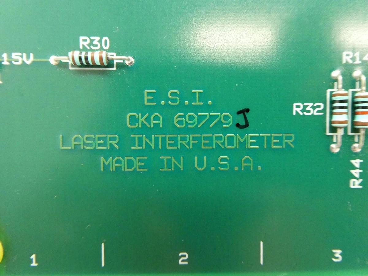 Used ESI Electro Scientific Industries CKA 69779 Laser Interferometer PCB Card Spare