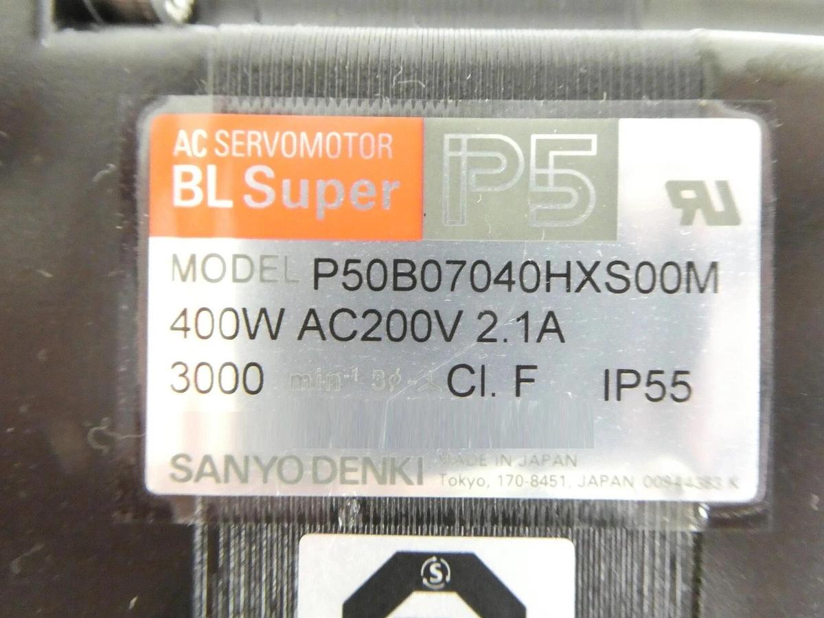 Used Sanyo Denki P50B07040HXS00M AC Servo Motor PLE060-005-SSSA3AD AMAT Lot of 2