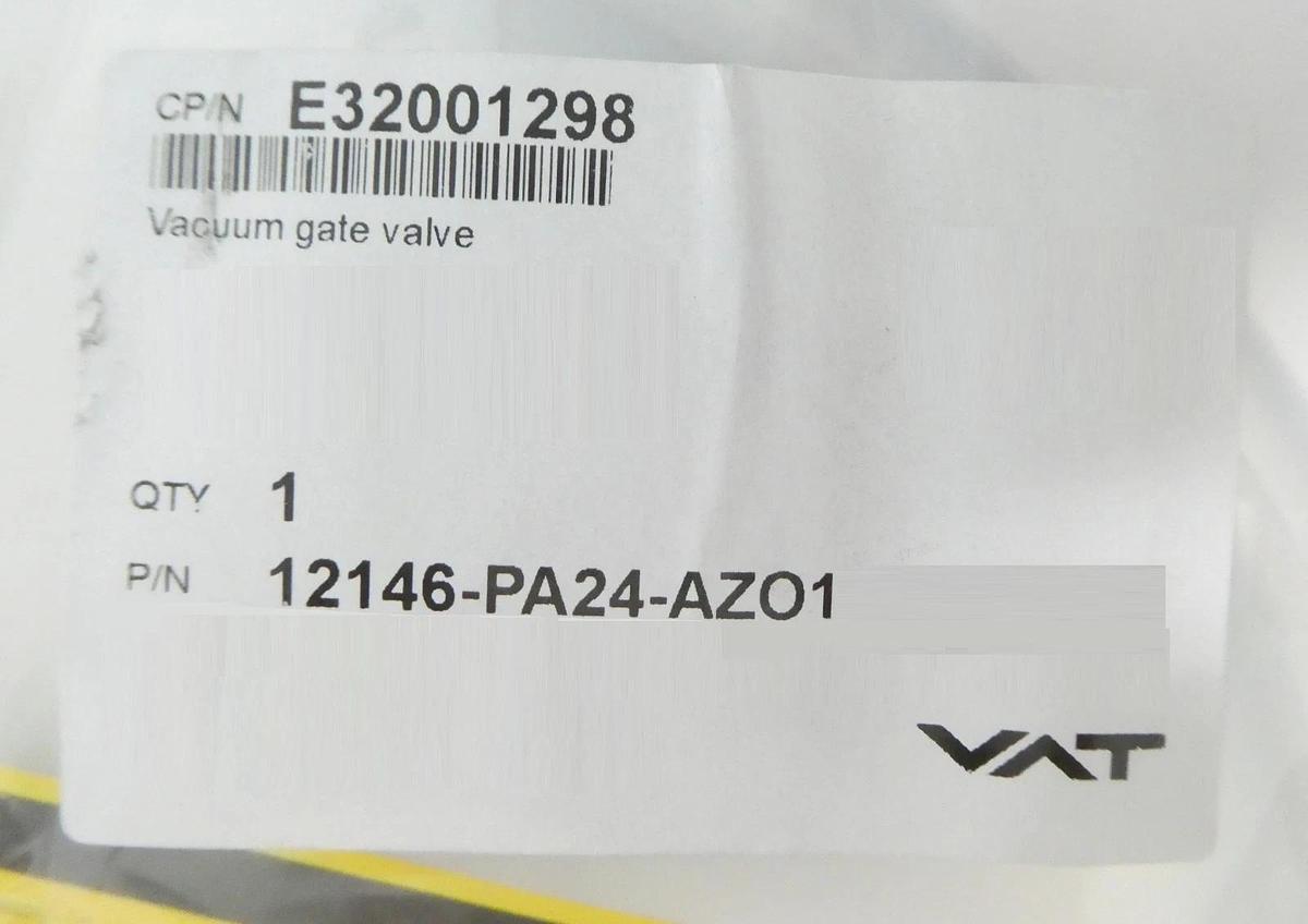 VAT 12146-PA24-AZO1 Vacuum Isolation Gate Valve Series 12.1 New Surplus