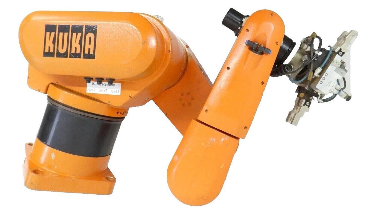 Used Kuka Roboter KR 3 6-Axis Industrial Robot Arm KCP2 Schunk OPS-80-PNP Untested