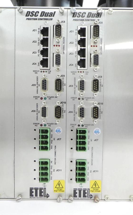 Used ETEL DSO-RAC200A-011D DSC Dual Position Controller Rack DSCDP132-111E-000A Spare