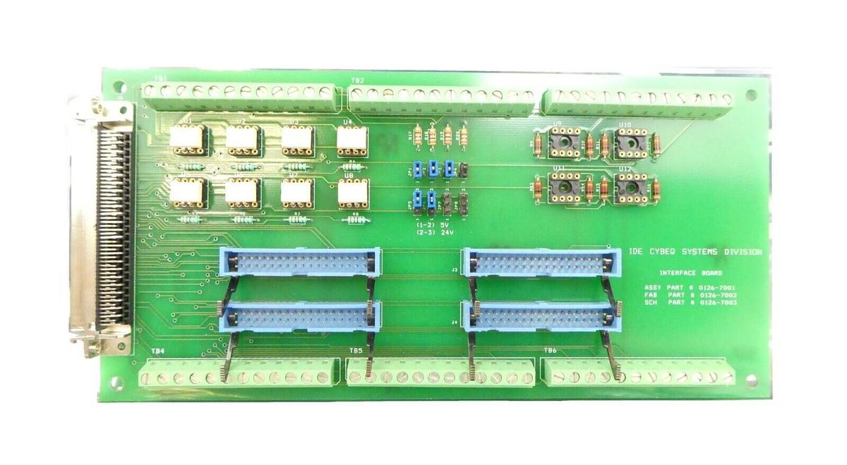 Used IDE Integrated Dynamics Engineering 0126-7001 System Interface PCB Cybeq Working