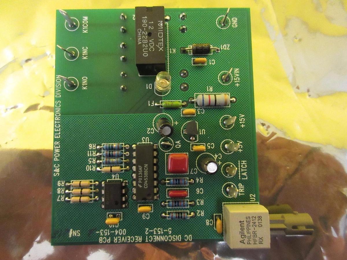 Used S&C Electric 5-153-2 DS Disconnect Receiver Board PCB 004-153-3 Used Working