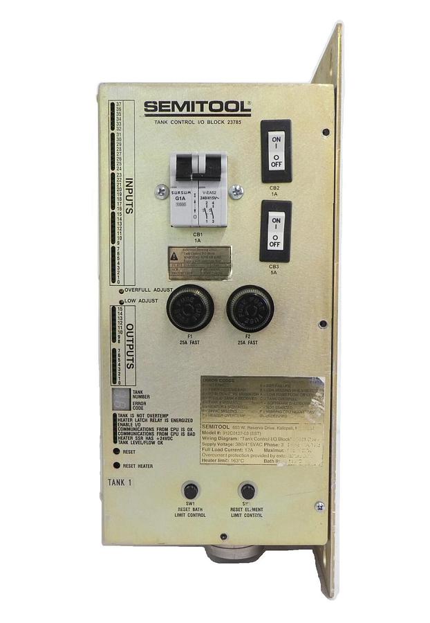 Used Semitool 912C0137 Heated Tank Control I/O Block 23785 Working Surplus