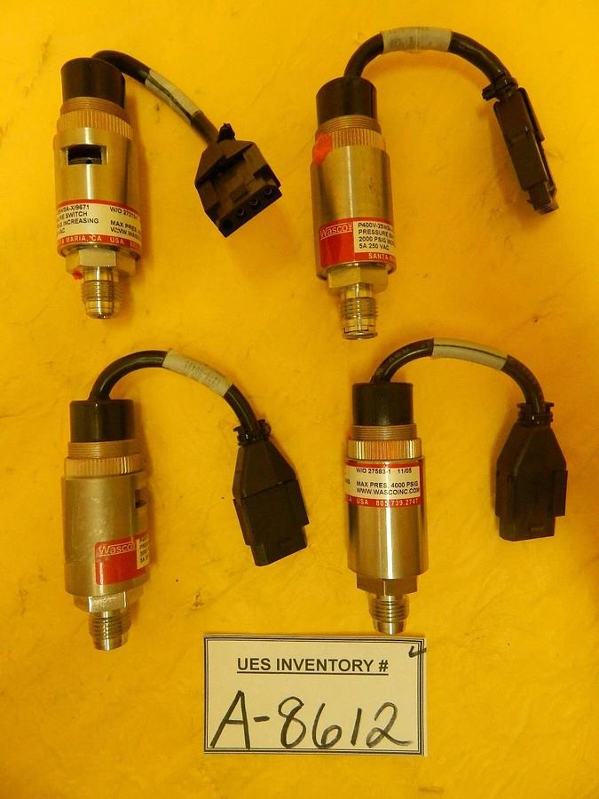 Used Wasco P400V-25W3A-X/9671 Vacuum Pressure Switch Lot of 4 Used Working
