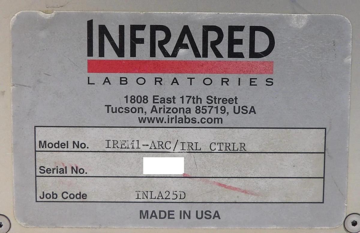 Used Infrared Laboratories IREM1-ARC/IRL CTRLR Infrared Module Working Surplus
