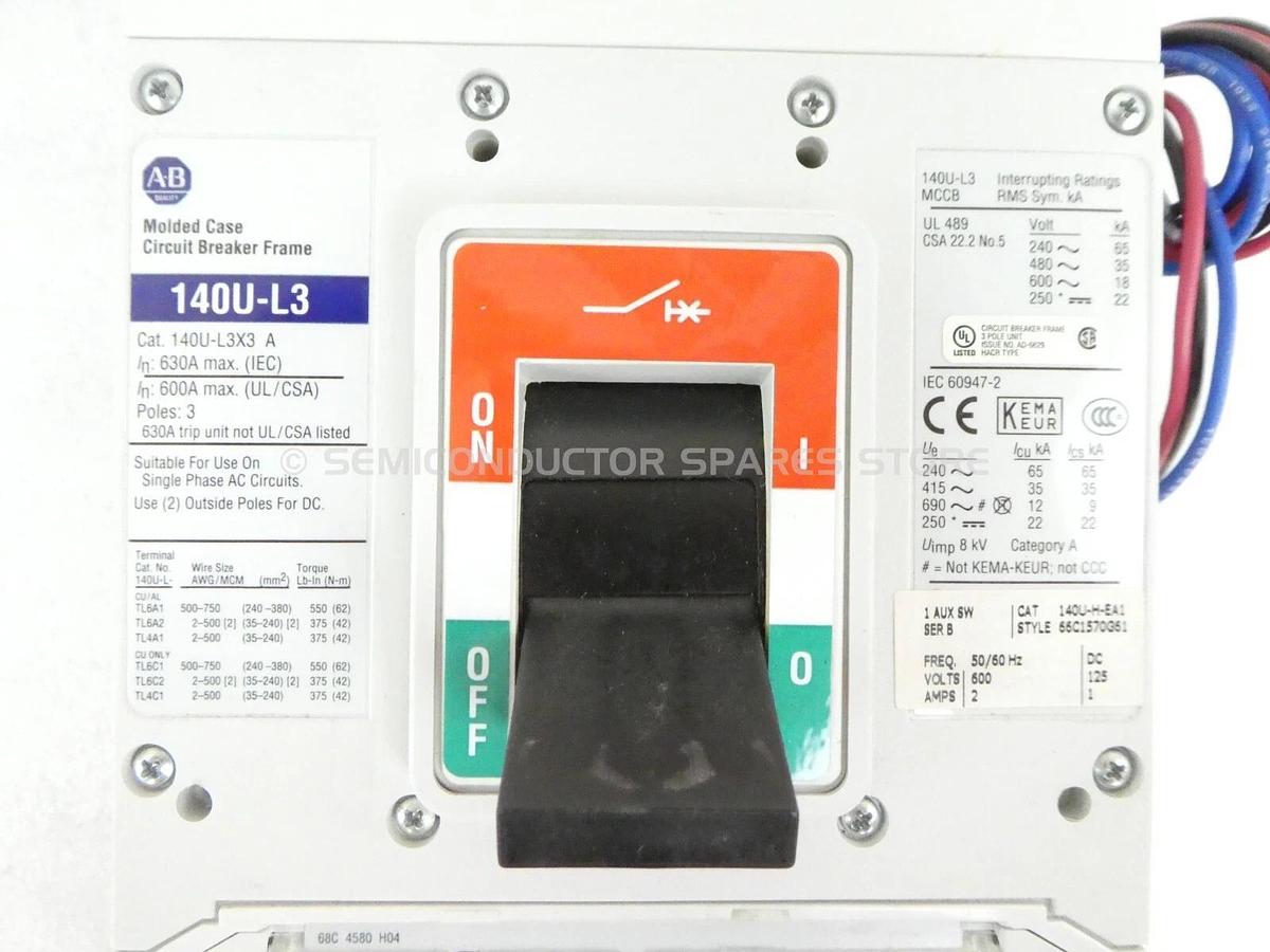 Used AB Allen-Bradley 140U-L3L3-D40 Circuit Breaker 140U-L3 140U-GFP4003 AMAT Working