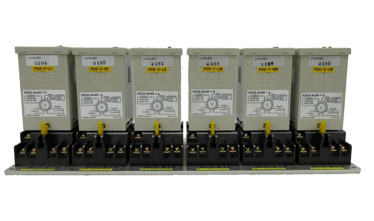 Used Omron E2CA-AL4D-3 Proximity Sensor Amplifier Assembly Set of 6 Nikon NSR Working