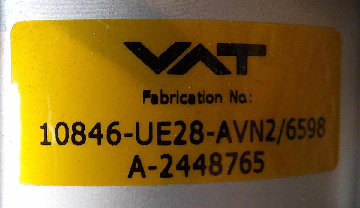 Used VAT 10846-UE28-AVN2 Ultra High Vacuum Gate Valve with Adaptor 0041-40414 Working
