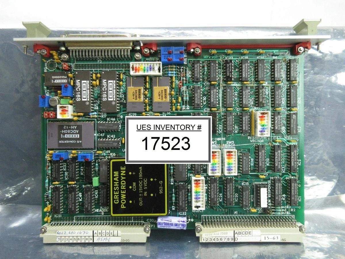 Used Philips PG3652 Processor PCB Card AN PIO ASML 4022.430.1670 PAS 5000/2500 Used