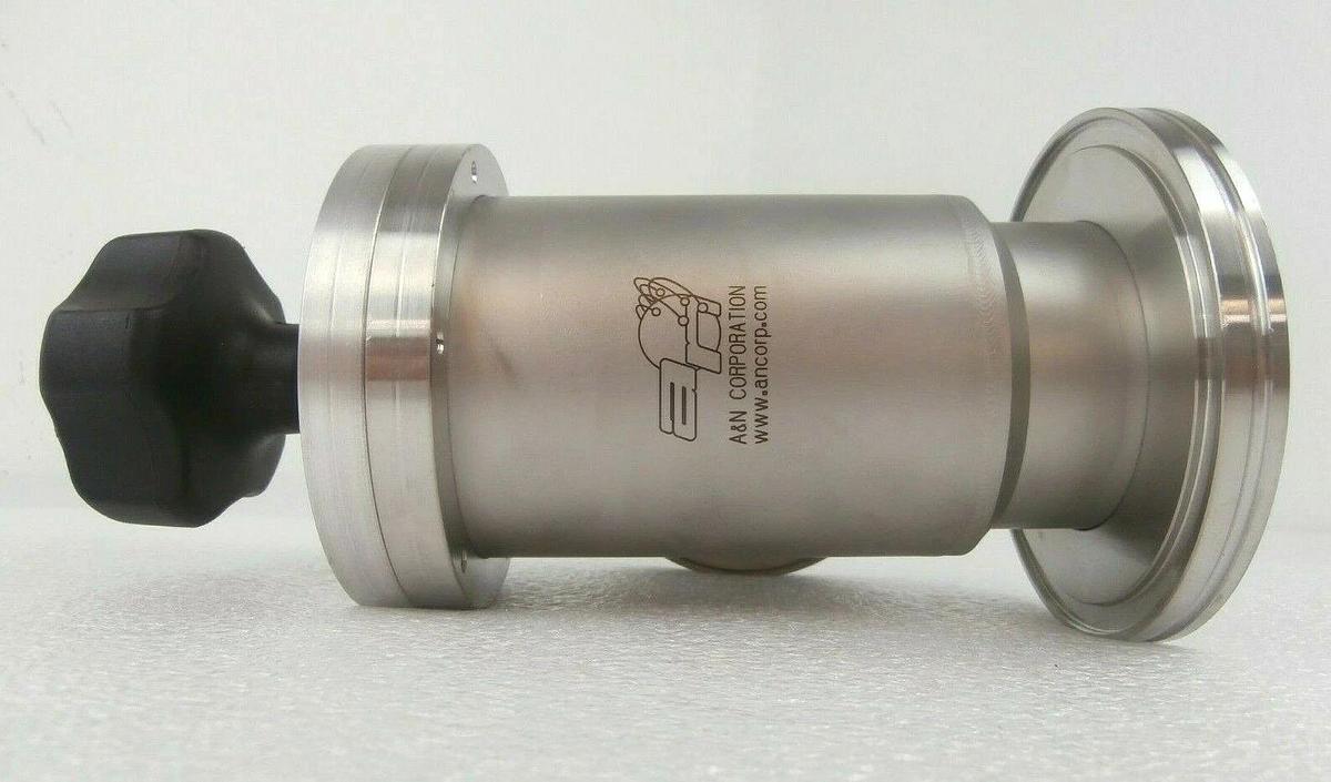 Used A&N Corporation AV300-LF80/LF100-E-M Manual Right Angle Isolation Valve Working