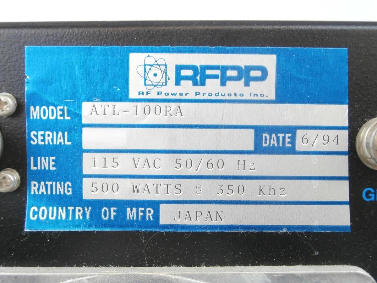 Used RFPP RF Power Products ATL-100RA Automatic Matching Network ASTECH Working