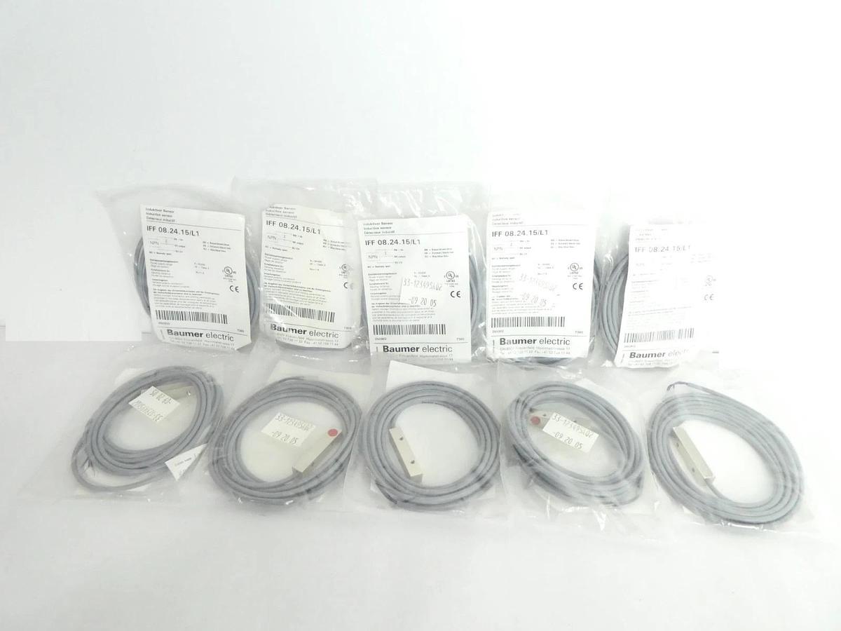 Baumer Electric IFF 08.24.15/L1 Inductive Sensor ASM 33-123495A02 Lot of 10 New