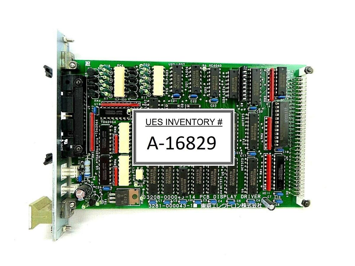 Used TEL Tokyo Electron 3281-000043-1 Display Driver PCB Card 2308-000043-14 P-8