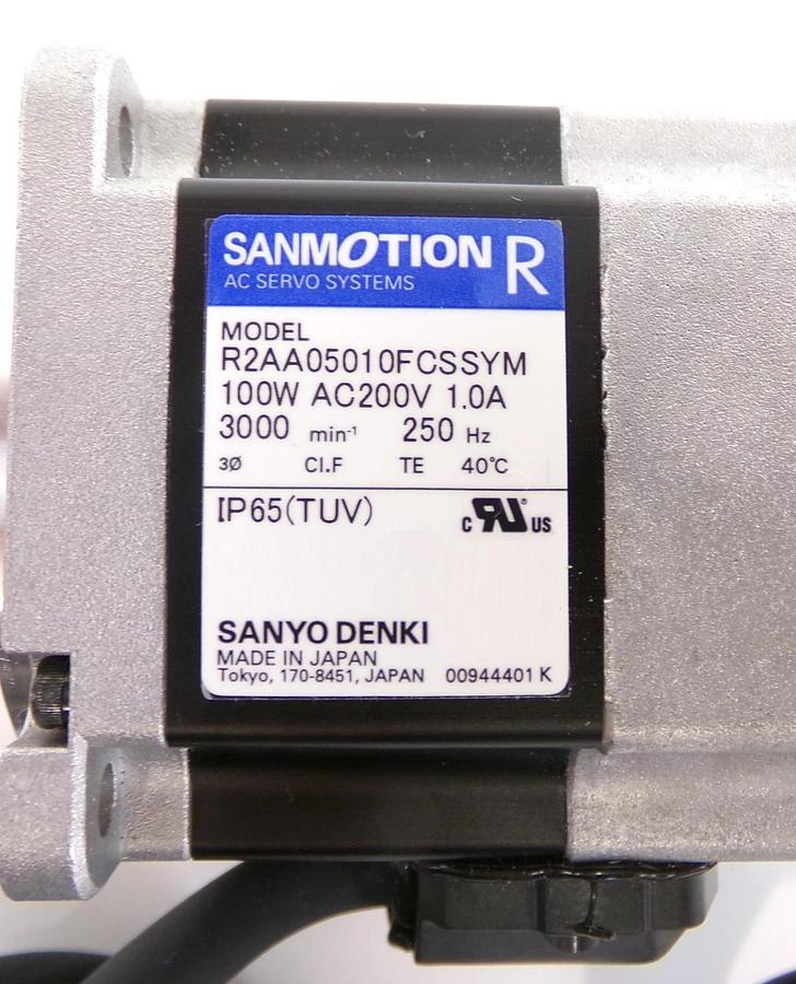 Used Sanyo Denki R2AA05010FCSSYM AC Servo Motor SANMOTION R Lot of 2 Working