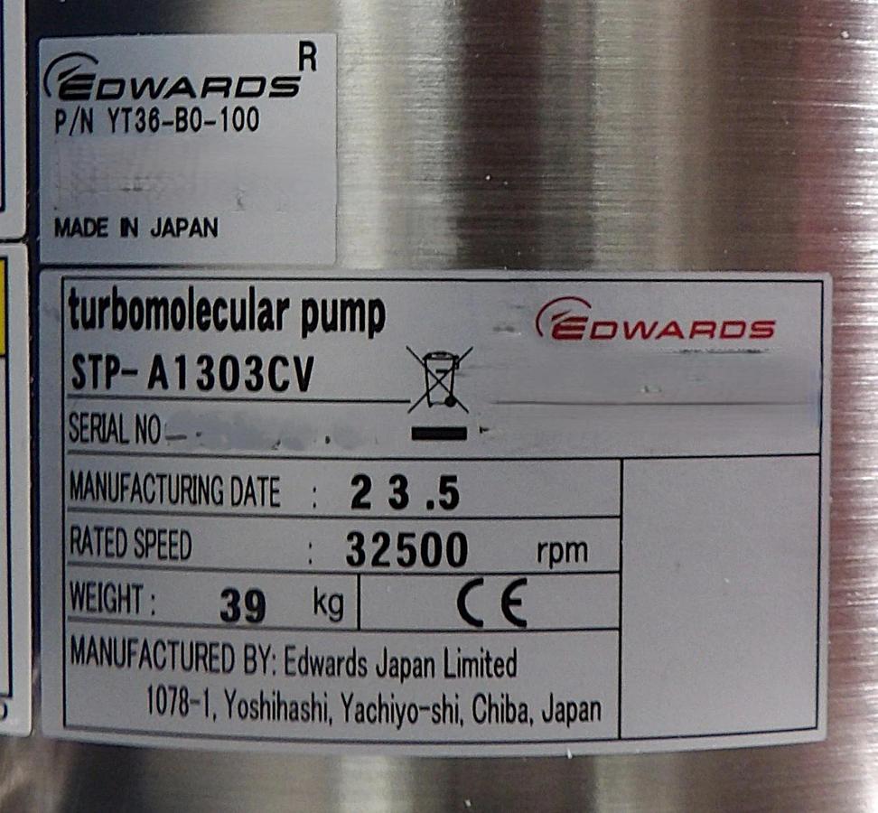 STP-A1303CV Edwards YT36-80-100 Turbomolecular Pump Turbo New Surplus