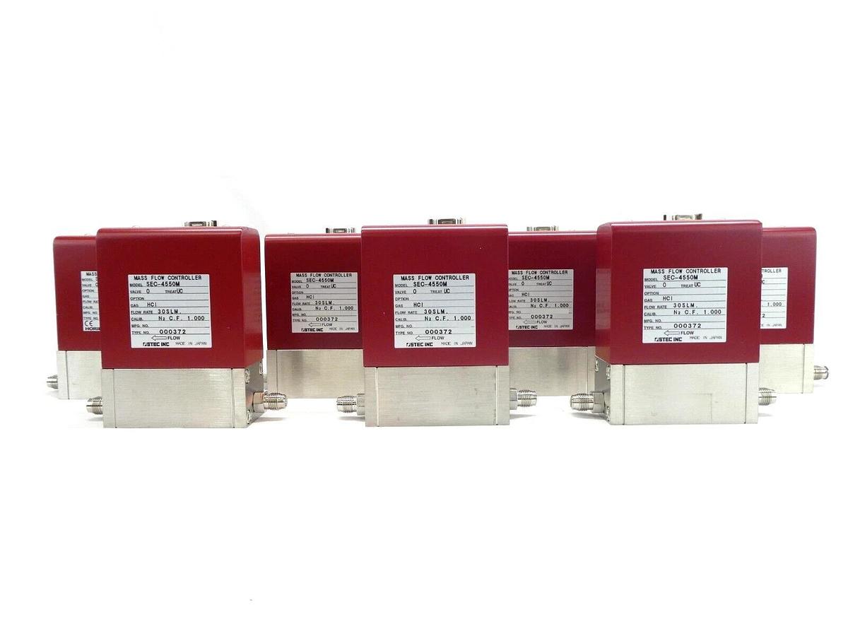 Used STEC SEC-4550M Mass Flow Controller 30 SLM HCl Reseller Lot of 7 Working