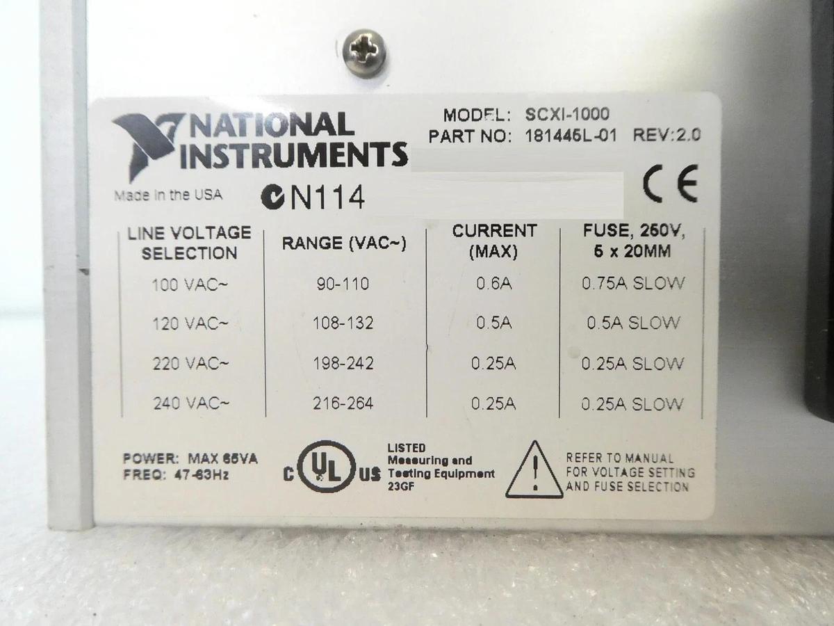 Used National Instruments 181445L-01 Controller SCXI-1000 SCXI-1321 Working Surplus