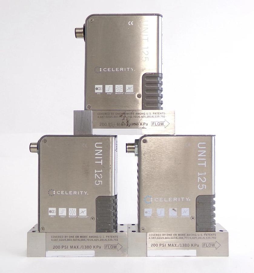 Used Celerity IFC-125C Mass Flow Controller MFC UNIT 125 Reseller Lot of 8 Working