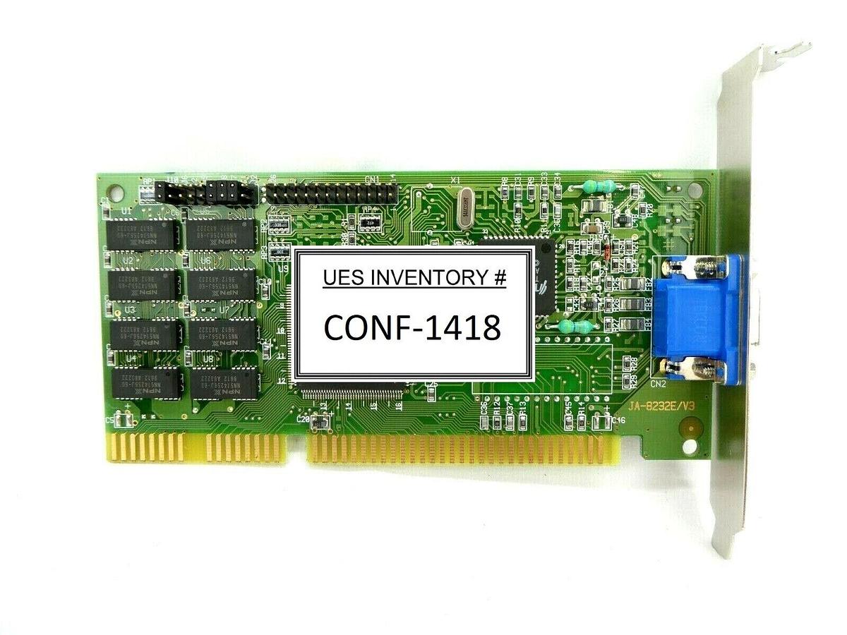 Used Trident JA-8232E/V3 Video Card PCB TV32 Novellus Concept Two Working Spare