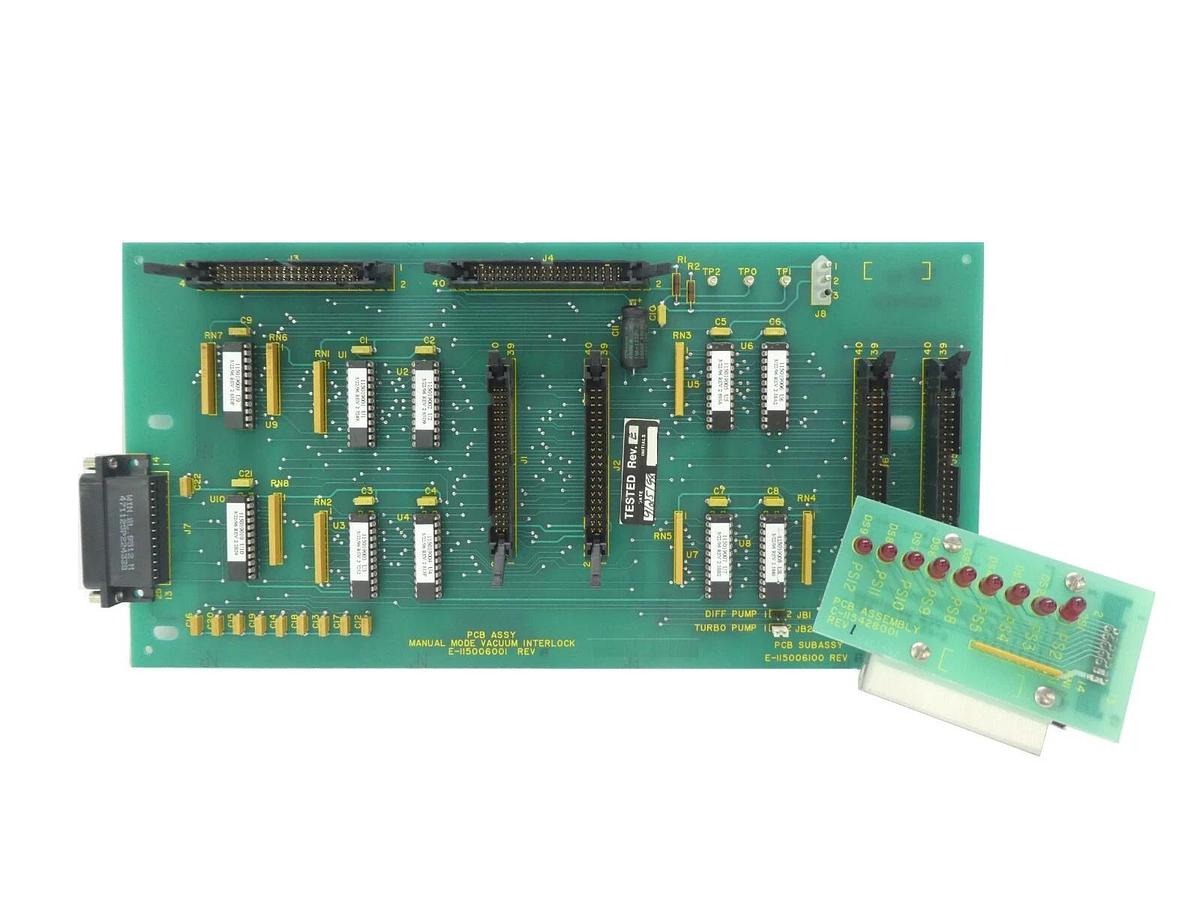 Used Varian Semiconductor VSEA E-115006001 Manual Mode Vacuum Interlock PCB Rev. E