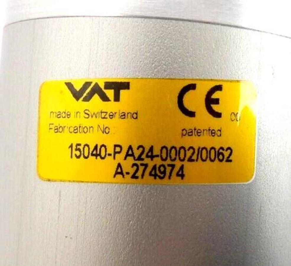 Used VAT 15040-PA24-0002 Pneumatic Isolation Gate Valve Series 15.0 w/Adaptor Working