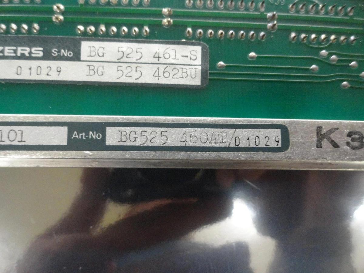 Used Balzers BG 525 460 AT Gas LC OU 101 PCB Card BG 525 462 BU Used