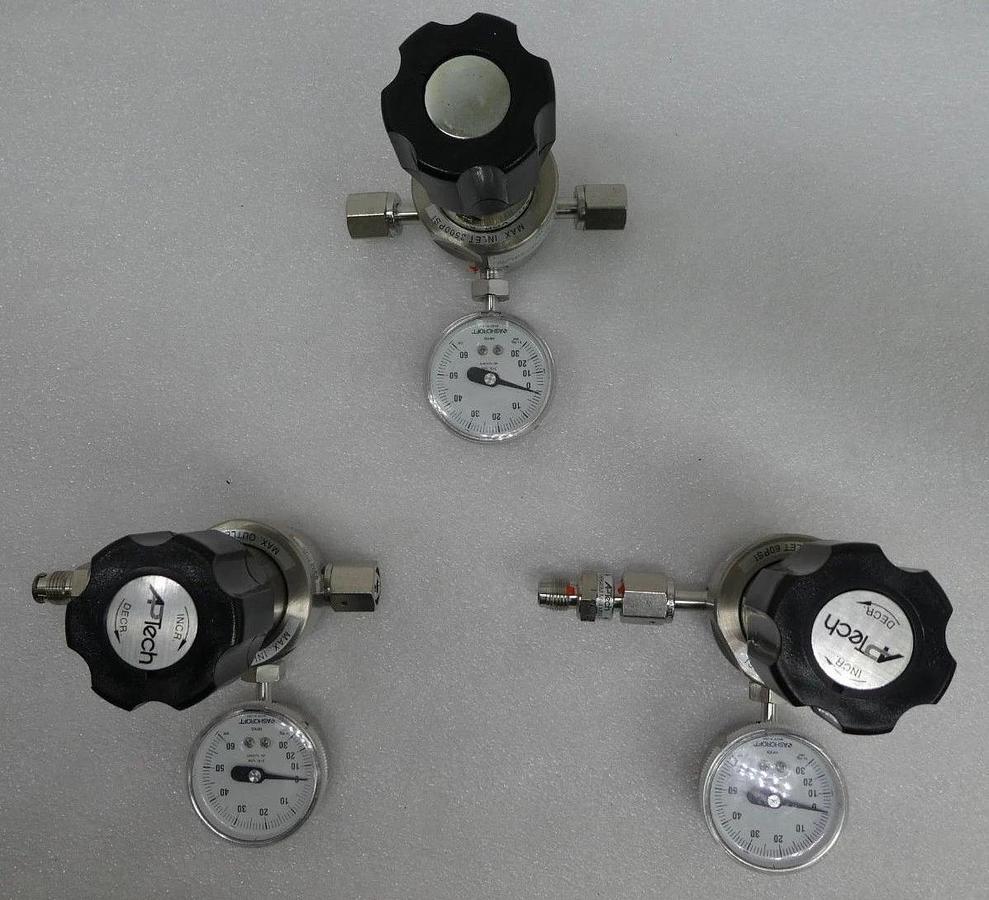 Used APTech AP1006SM 3PW FV4 FV4 IV4 Single Stage Regulator Valve Reseller Lot of 3