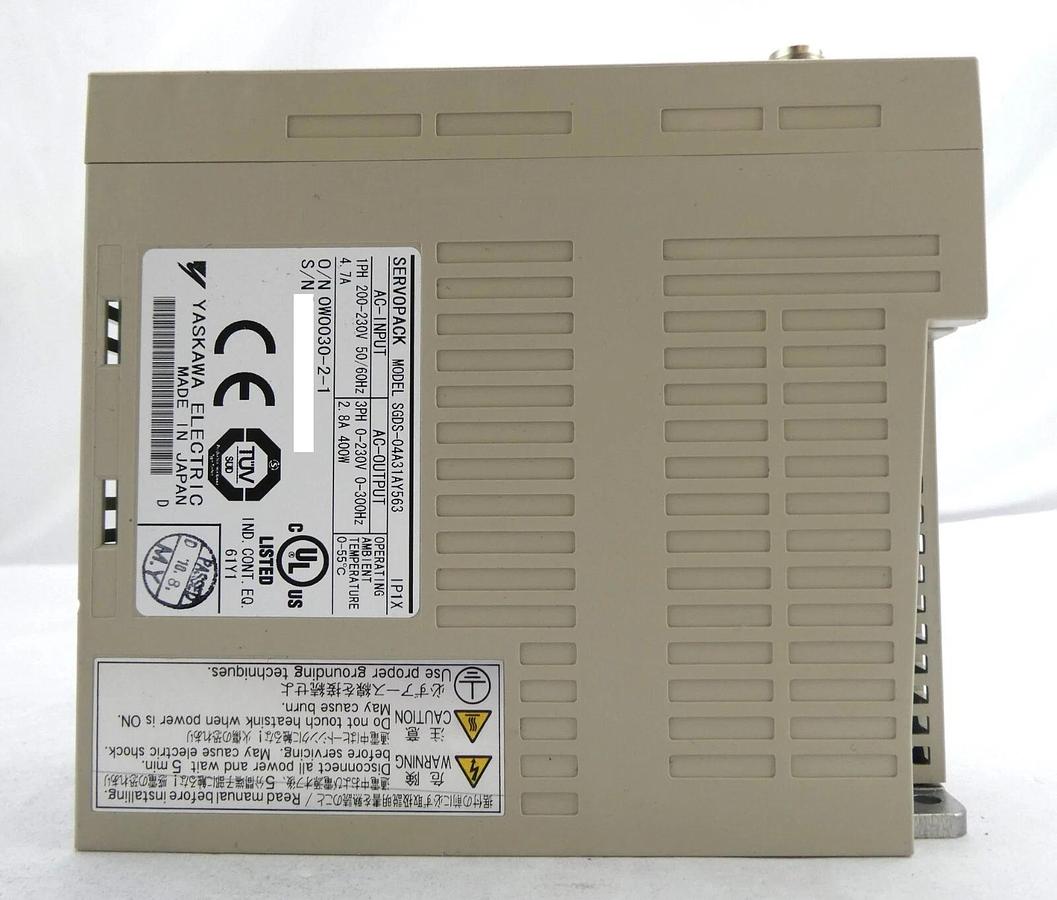 Used Yaskawa Electric SGDS-04A31AY563 Servo Drive SERVOPACK Working Surplus