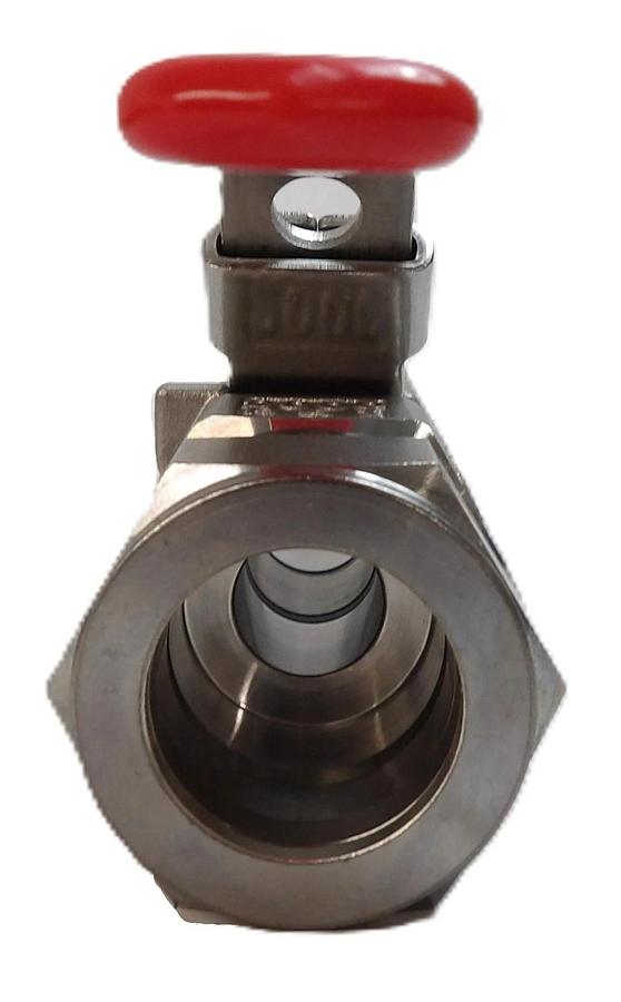 Used HAM-LET H-700-SS-L-1-T-LD Manual 2-Way Ball Valve Lot of 6 Working