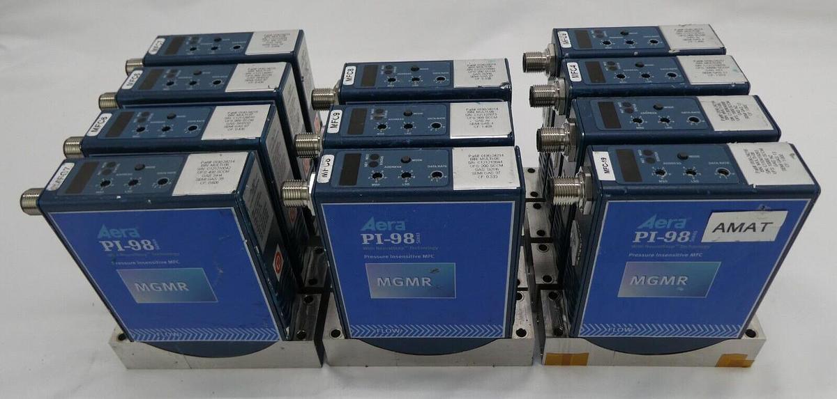 Used Aera PI-98 Mass Flow Controller MFC AMAT 0190-34215 Reseller Lot of 11 Working