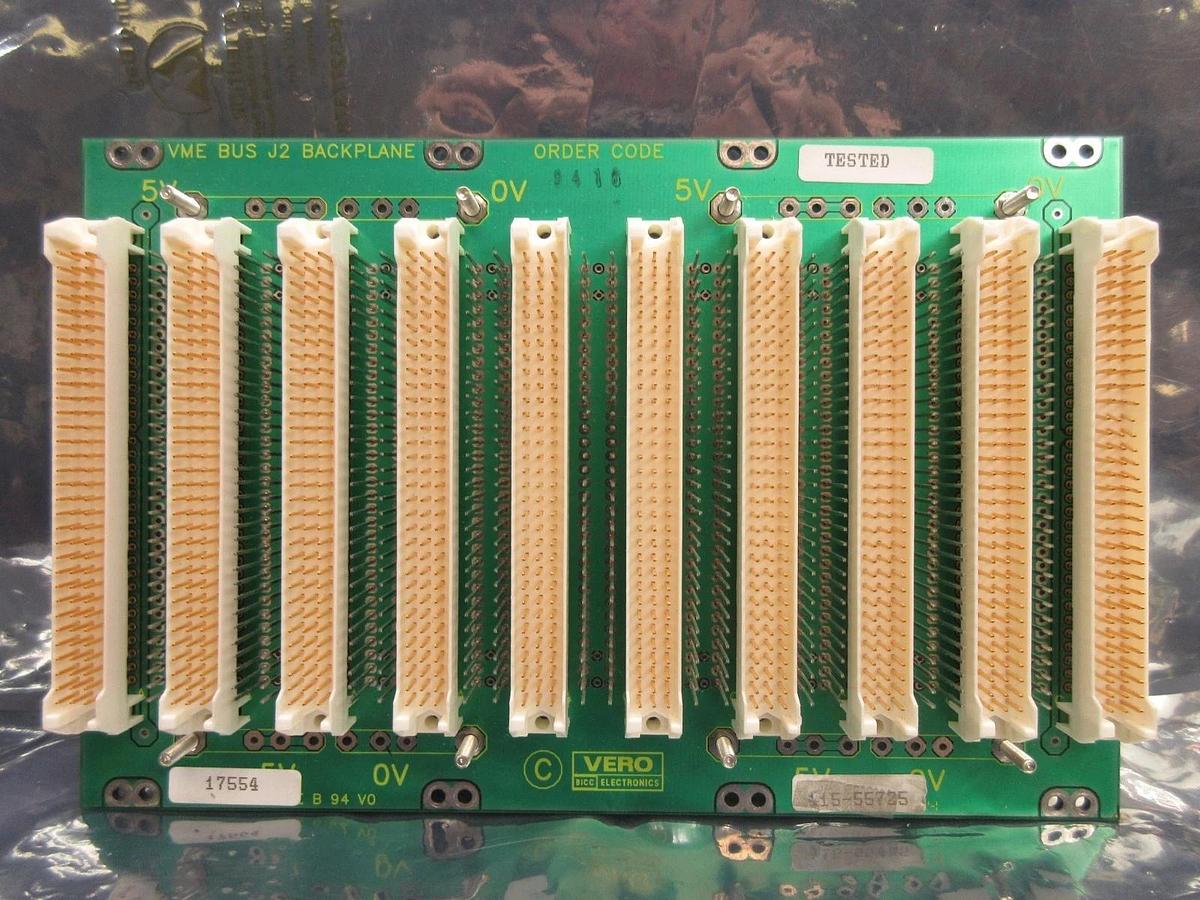 Used BICC VERO 415-55725 VME Bus J2 Backplane Board PCB Ultratech Stepper Used