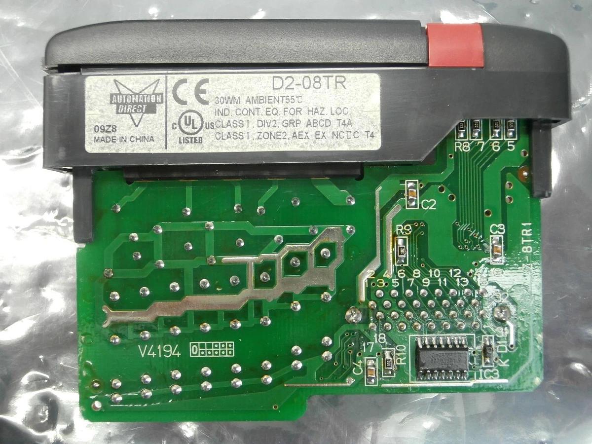 Used Automation Direct D2-09B-1 9-Slot PLC Controller DirectLOGIC 205 Missing Covers