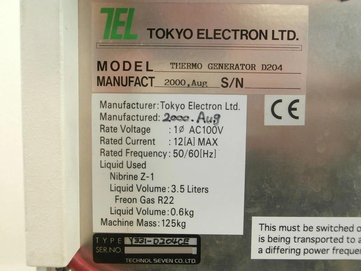 Used TEL Tokyo Electron Y331-D204CE Thermo Generator Control Unit D204 Lot of 3 As-Is