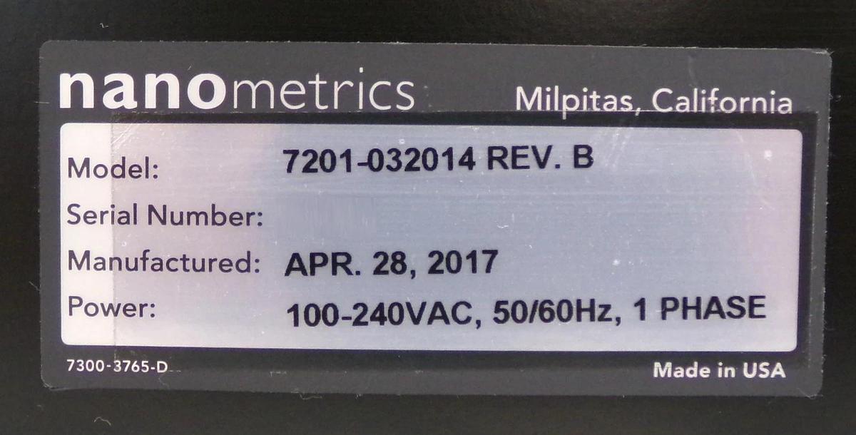 Used Nanometrics 7201-032014 Power Supply Working Surplus