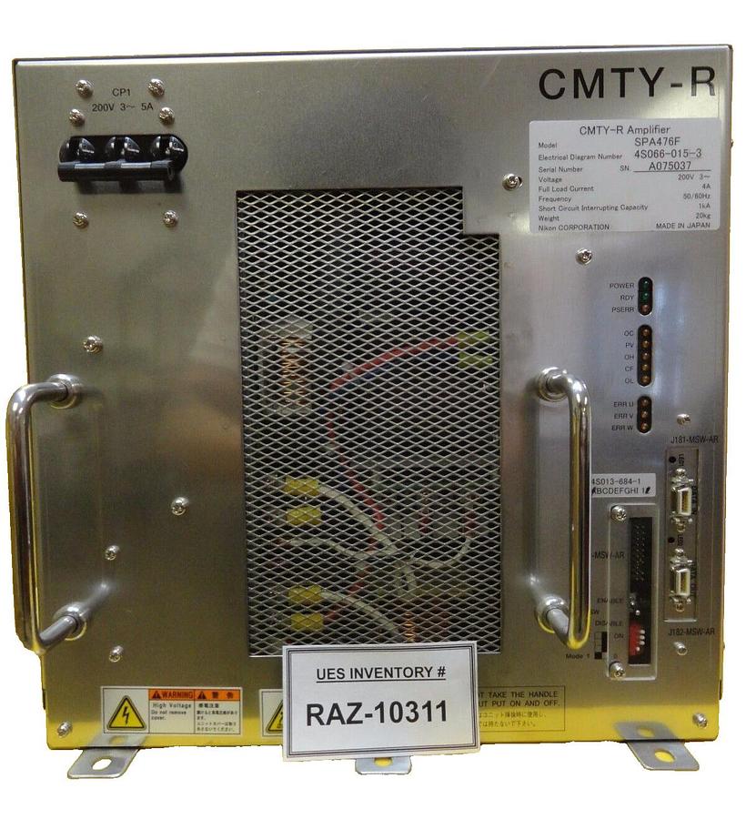 Used Nikon Precision 4S066-015-3 CMTY-R Amplifier Module SPA476F 4S013-684-1 Working
