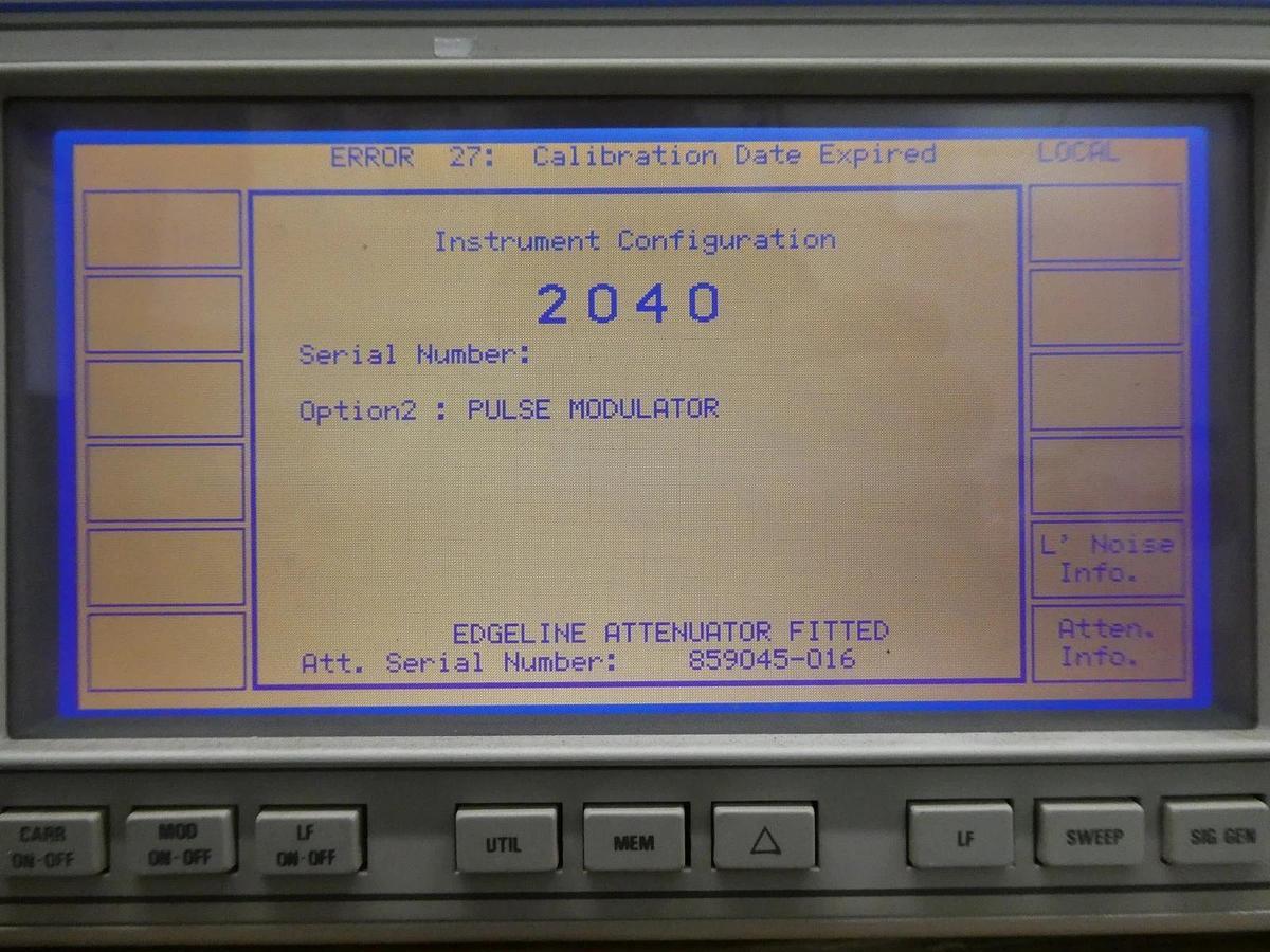 Used IFR 2040 10khz-1.35Ghz Low Noise Signal Generator Opt. 2 9.15 Error 27 As-Is