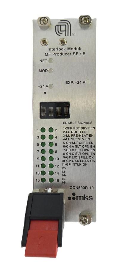 Used MKS Instruments AS01500-10-1 Interlock Module PCB CDN497 AMAT 0190-61381 Working