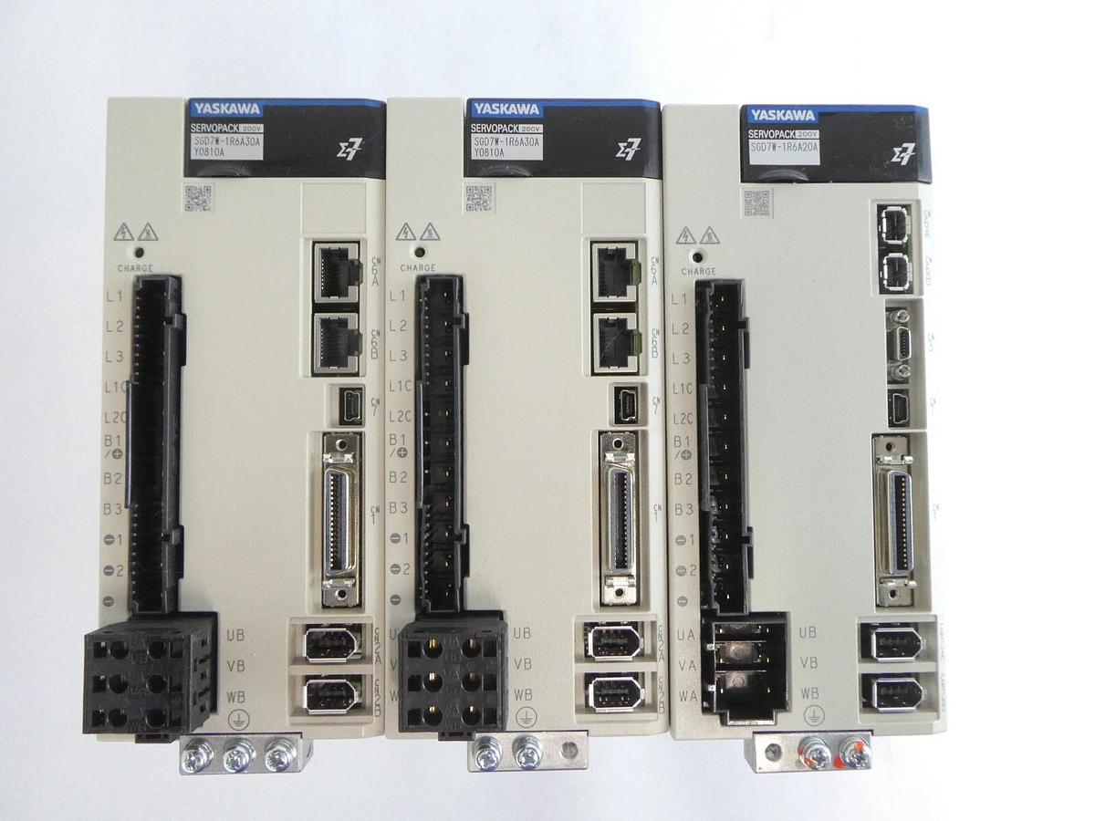 Used Yaskawa Electric SGD7W-1R6A30AY0810A MP3300i Servo Drive SERVOPACK Lot of 7