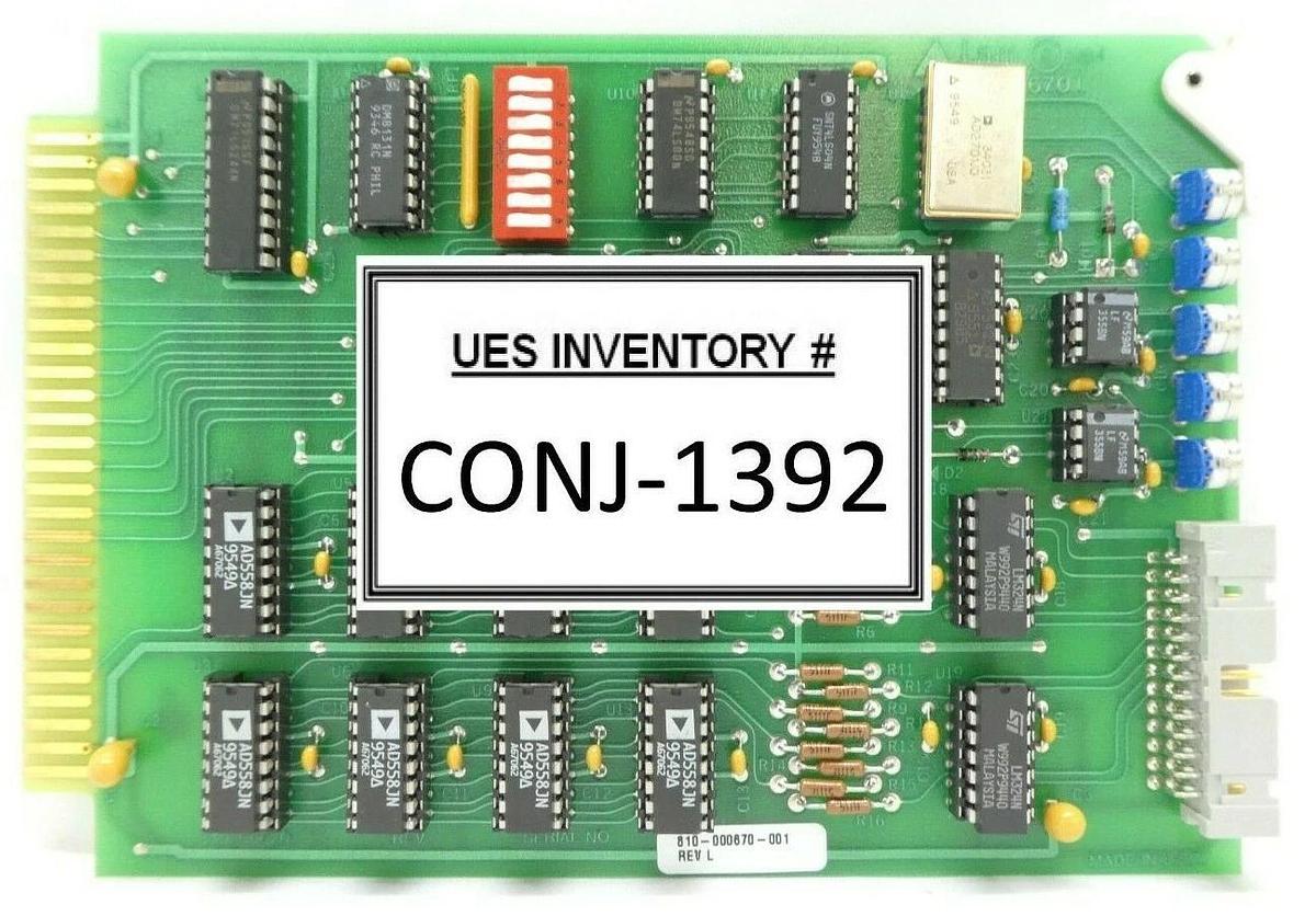 Used Lam Research 810-00670-001 Analog Output PCB Card 670L Rev. L OEM Refurbished