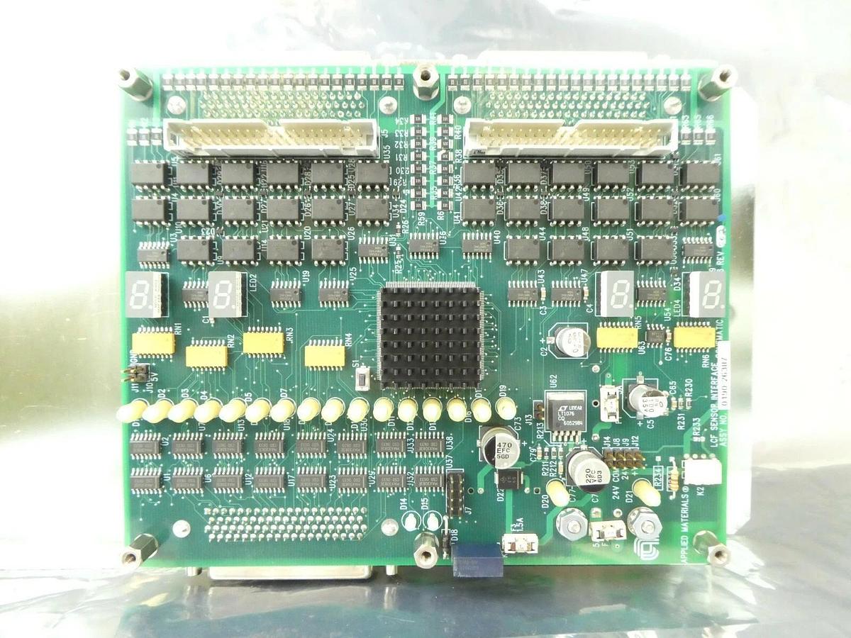 Used AMAT Applied Materials 0190-26387 LCF Sensor Interface PCB Panel Working Surplus