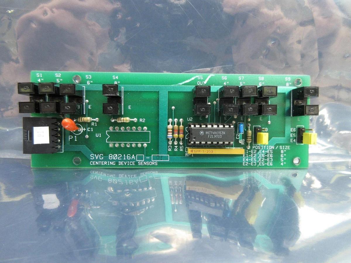 Used SVG Silicon Valley Group 80216A-01 Wafer Centering Device Sensors Board PCB Used