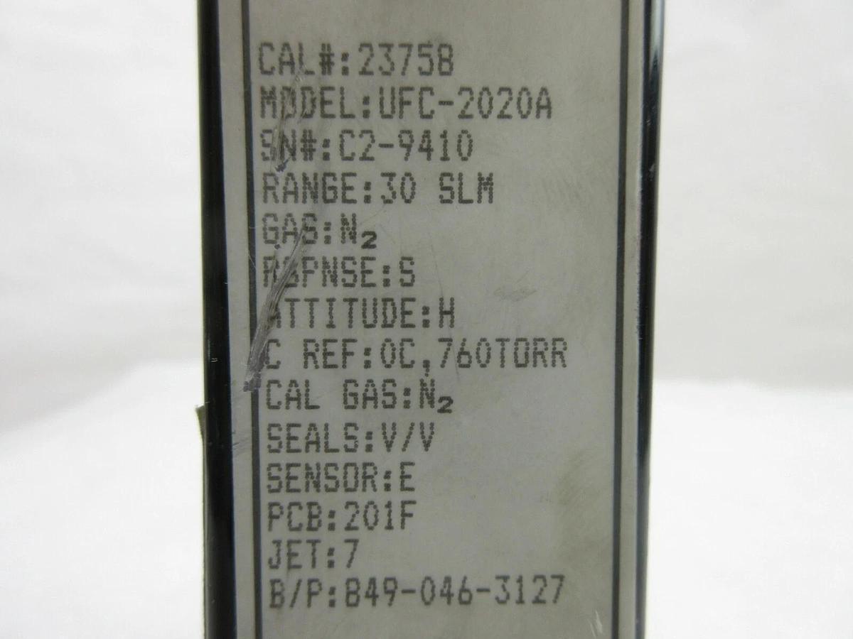 Used Unit Instruments UFC-2020A Mass Flow Controller MFC 30SLM N2 Used Working