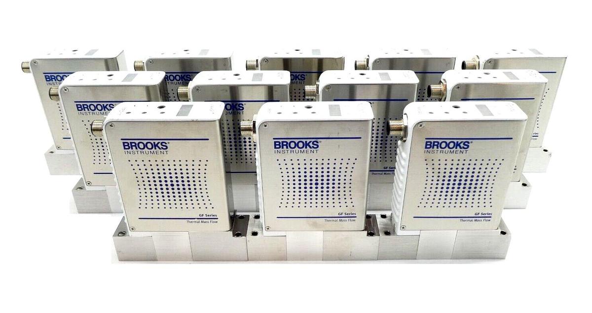 Used Brooks Instrument GF125CXXC Mass Flow Controller MFC GF125 Ar Reseller Lot of 12