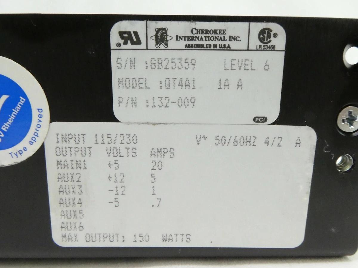 Used Cherokee International 132-009 Power Supply QT4A1 SVG 90S DUV Working Spare