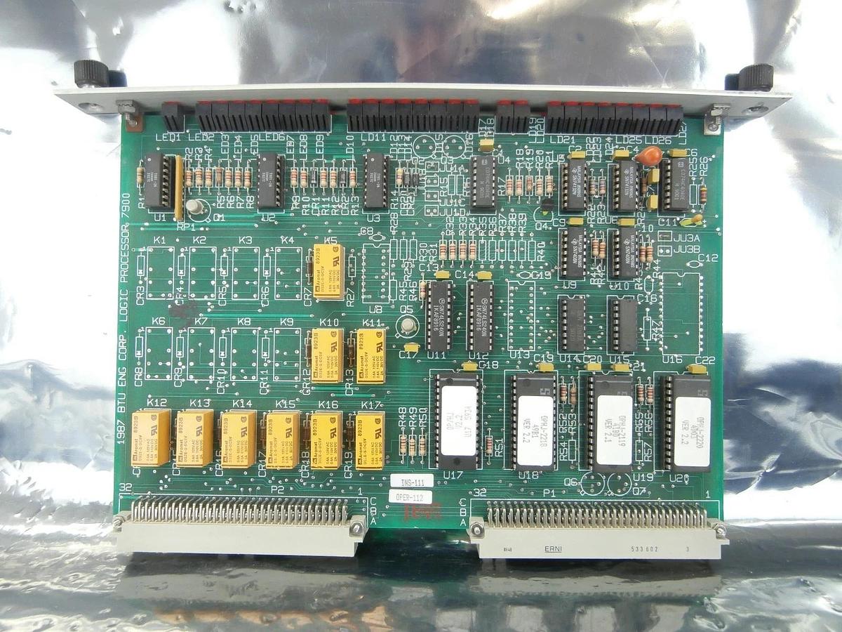 Used BTU Engineering 3162154 Logic Processor Pyrogenic Oxidation VME PCB Card Used
