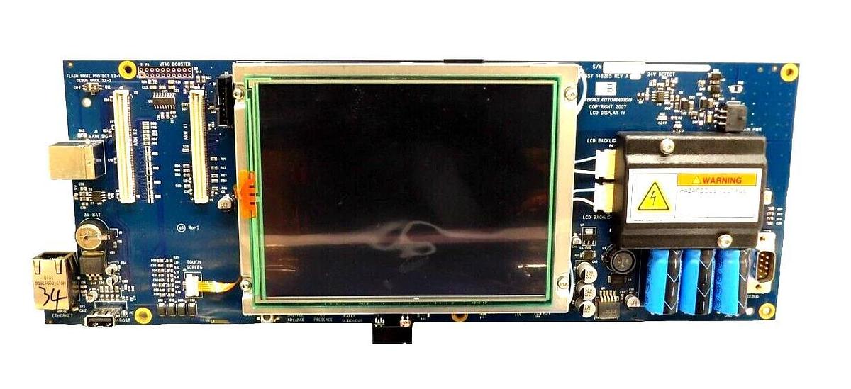 Used Brooks Automation 148284 LCD Display IV PCB Board Assembly Working Surplus