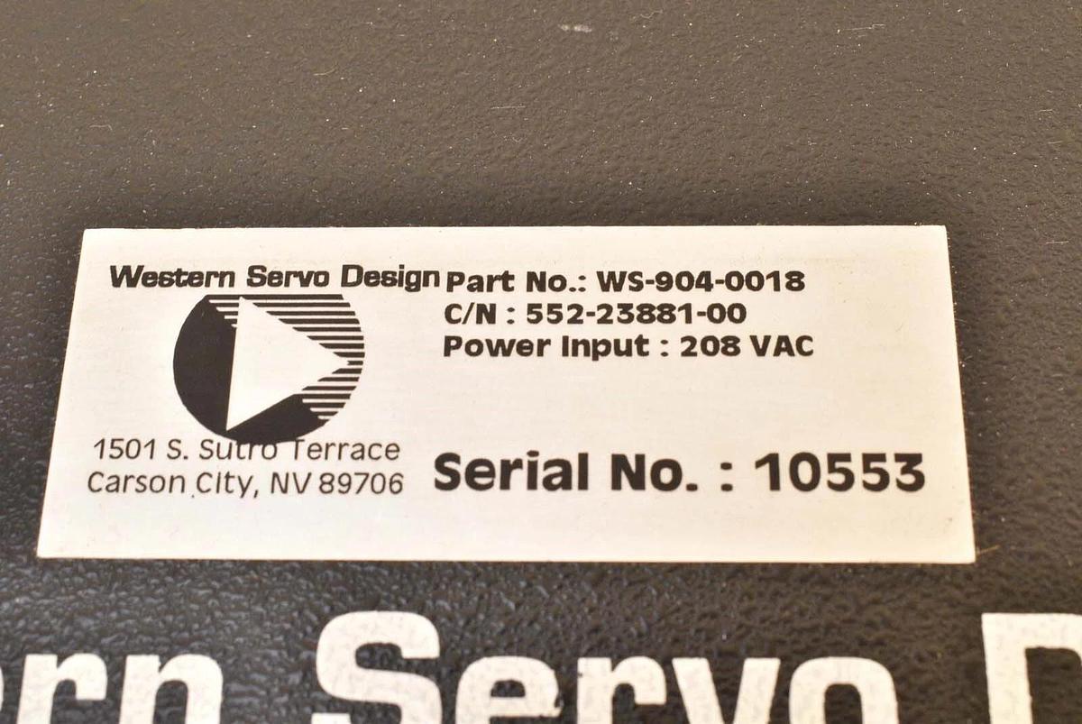 Used Western Servo Design WS-904-0018 Robot Controller 552-23881-00 Surplus