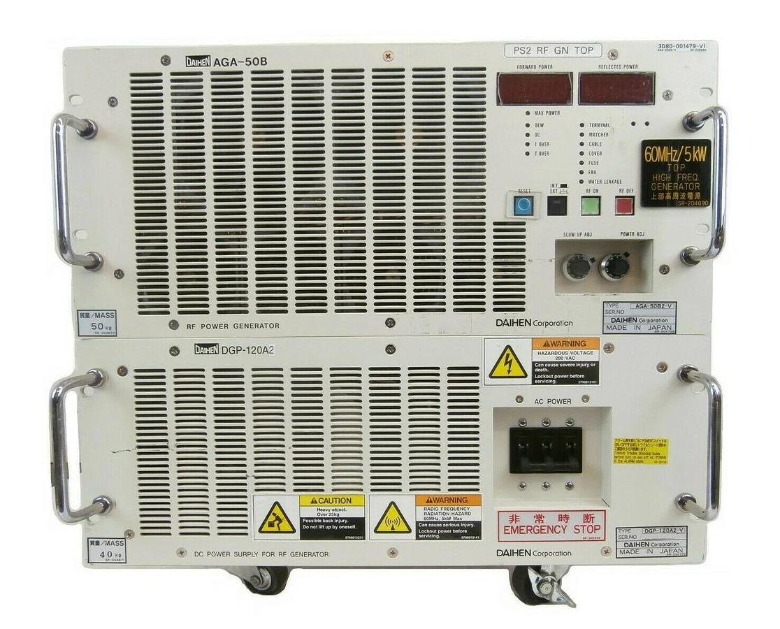 Used Daihen AGA-50B2-V RF Generator DGP-120A2-V TEL 3D80-001479-V1 Tested Working